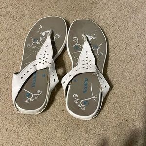 White sandals